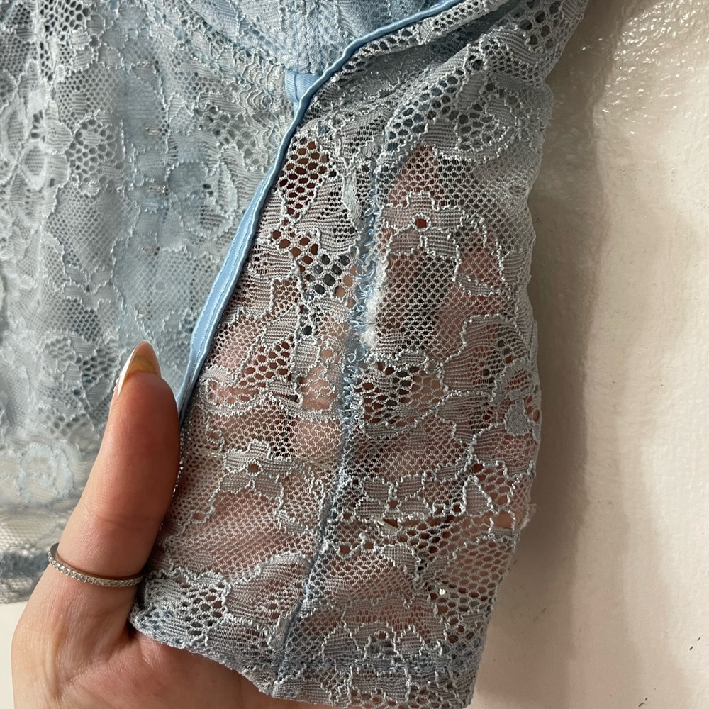 Edikted Light Blue Lace Top - Picture 2 of 6